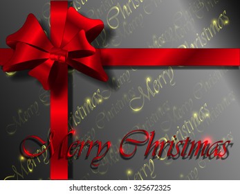 Christmas gift with a red bow