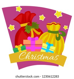 christmas with christmas gift sacks
