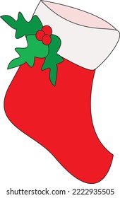 Weihnachtsgeschenkschocks. Adorable Vektorgrafik für die Festivalsaison.