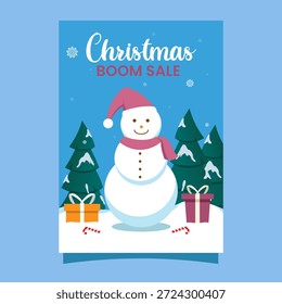 Regalo de Navidad y Vector de fondo nevado