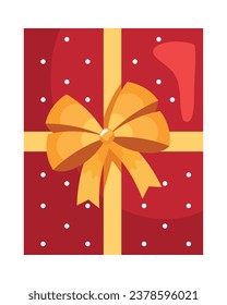 christmas gift surprise illustration isolated