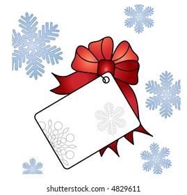 christmas gift tag vector