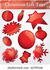 Christmas gift tag vector