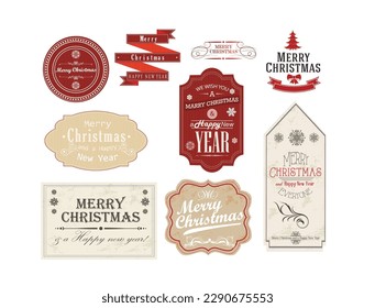 Christmas gift tags and labels