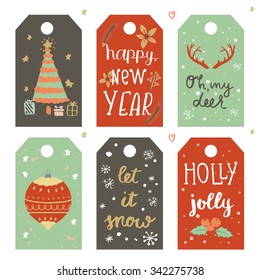 Set Creative 8 Journaling Cards Christmas Stock Vector (Royalty Free ...