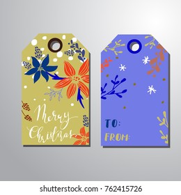 Christmas gift tags set