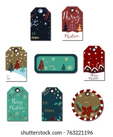 Christmas gift tags set