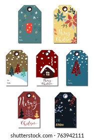 Christmas gift tags set