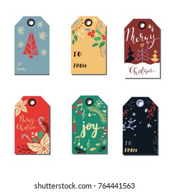 Christmas gift tags set
