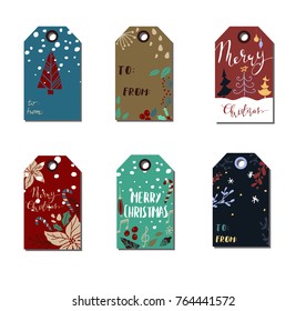 Christmas gift tags set