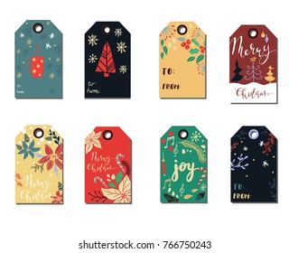 Christmas gift tags set