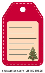 Christmas gift tags with christmas tree.