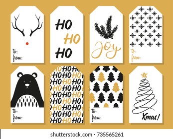 Christmas gift tags. Vector