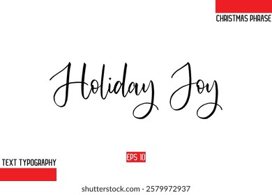 Christmas Gift Text Saying Typography Holiday Joy.