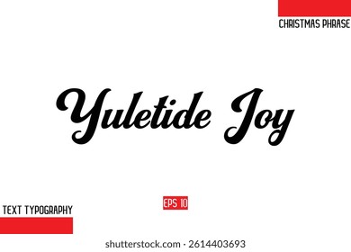 Christmas Gift Text Saying Typography Yuletide Joy