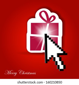 christmas gift vector banner as christmas card