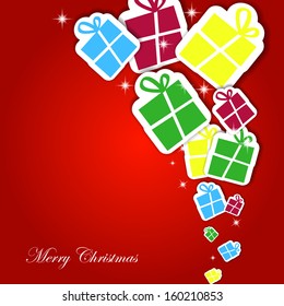 christmas gift vector banner as christmas card