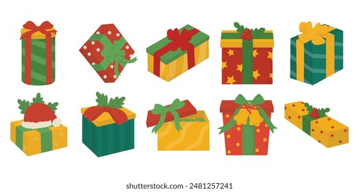 Christmas Gift Vector Element Set