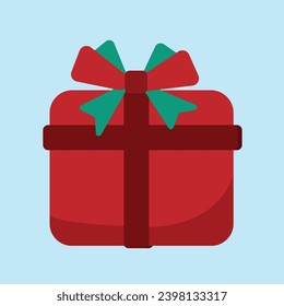 A Christmas gift vector icon