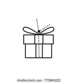 Christmas gift vector icon