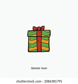 Christmas gift vector icon. Premium quality.