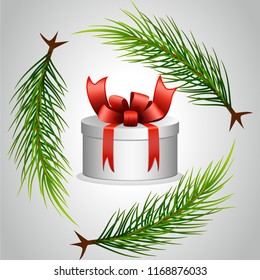 Christmas gift, Vector illustration