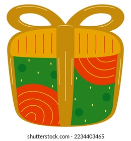 regalo de navidad en ilustración vectorial