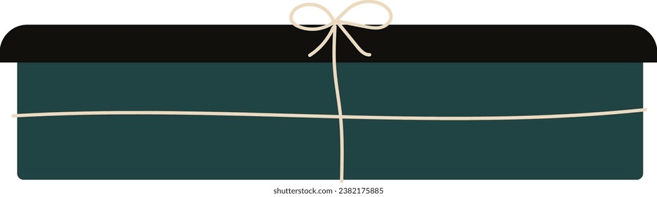 Weihnachtsgeschenk, Vektorgrafik auf weißem Hintergrund