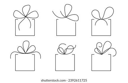 Christmas gift vector set design. Christmas gift boxes for surprise and present elements for holiday, anniversary and birthday celebration. Vector illustration gift box element collection