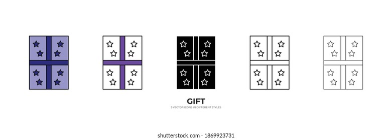 ICONO DE TIPO DE VECTOR DE REGALOS DE NAVIDAD