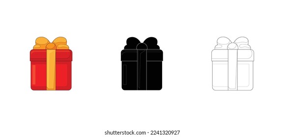 christmas gift vector type icon