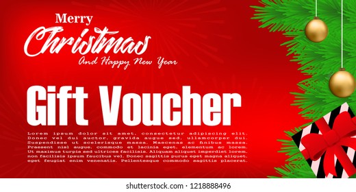 Christmas Gift Voucher Coupon Discount, Christmas Background