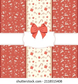 christmas gift wrap with bow