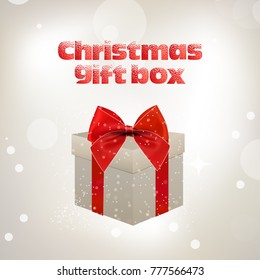 Christmas giftbox stylish vector