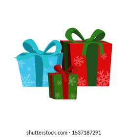 Christmas GiftBox Vector and ribbon