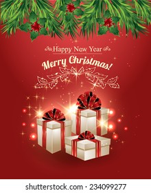 Christmas gifts background 