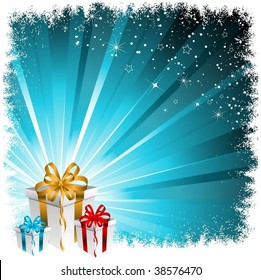 Christmas gifts background