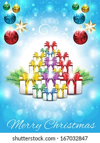 Christmas Gifts Background Vector illustration 