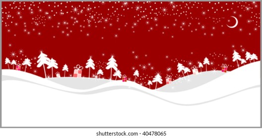 Christmas gifts in the forest