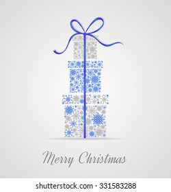 Christmas Gifts Greeting Card Background. Vector Illustration