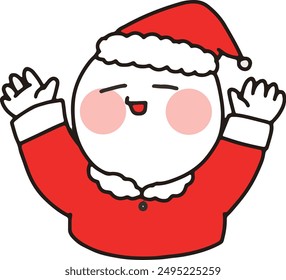 Christmas gifts lovers winter cold gloves scarves people Santa Claus chimney giving gifts Christmas outfit