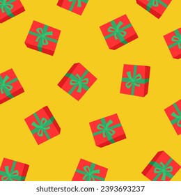 Patrón de regalos de Navidad. Fondo vectorial de vacaciones 