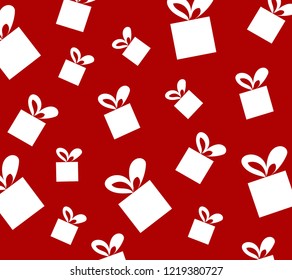 Christmas gifts pattern. Vector illustration
