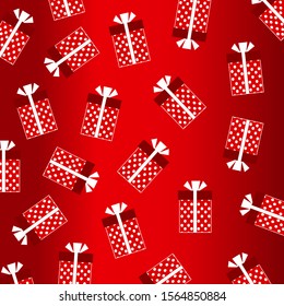 Christmas gifts pattern, Vector illustration 