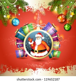 Christmas with gifts and Santa
