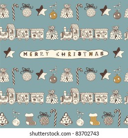 Christmas gifts seamless background