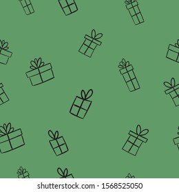Christmas gifts seamless pattern. Doodle illustrations texture. Xmas presents.