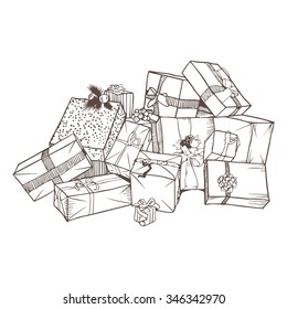 Christmas gifts sketch