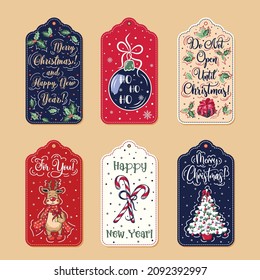 Christmas gifts tags. Gift labels.