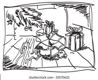 Christmas gifts under the tree